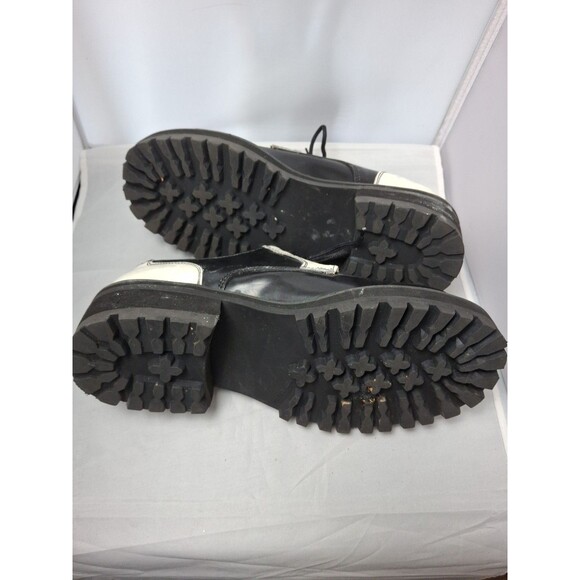VINTAGE BED STU Creepers Spectator Shoes Black & White Tuxedo Derby Men\'s Sz 10 main image 4